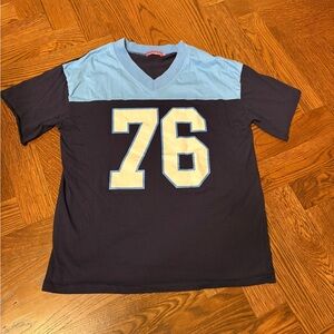 Navy and blue Edikted oversized jersey, cotton material size XS